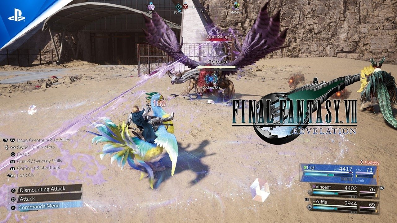 Still from the Final Fantasy VII Revelation combat and exploration deep dive trailer