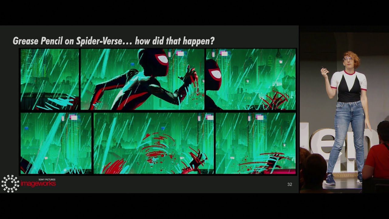 Spider-Verse ink lines, rebuilt in Grease Pencil — 3D on Backdrop
