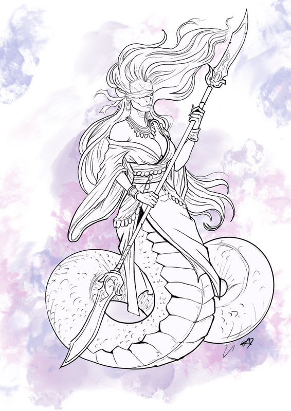 Xiu, line art