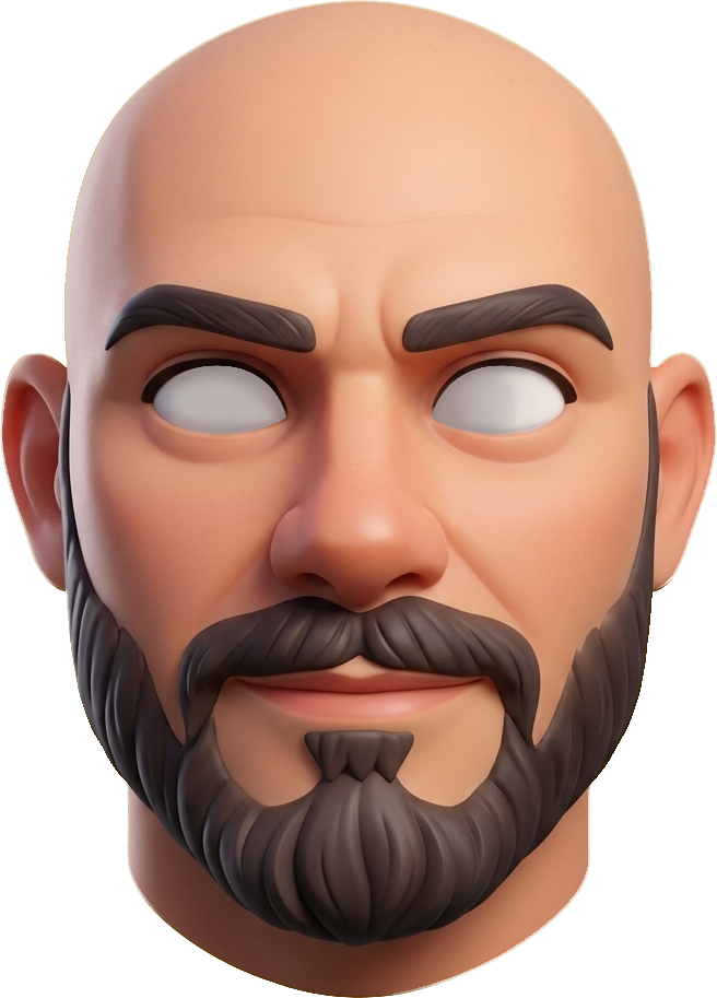 3D stylised portrait of Gianluca Scattarella